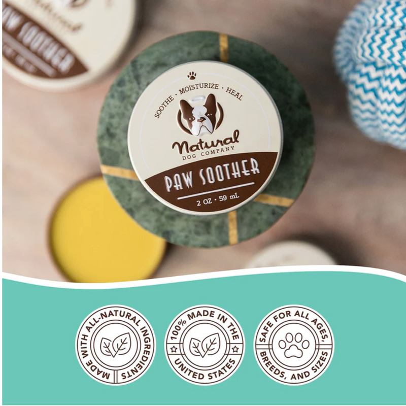 Barra Paw Soother 2 onzas Bálsamo curativo para huellitas (empaque biodegradable)